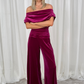 Alexandra Velvet Jumpsuit In Magenta
