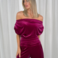 Alexandra Velvet Jumpsuit In Magenta