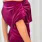 Alexandra Velvet Jumpsuit In Magenta