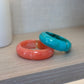 Polly Chunky Resin Bangle In Coral