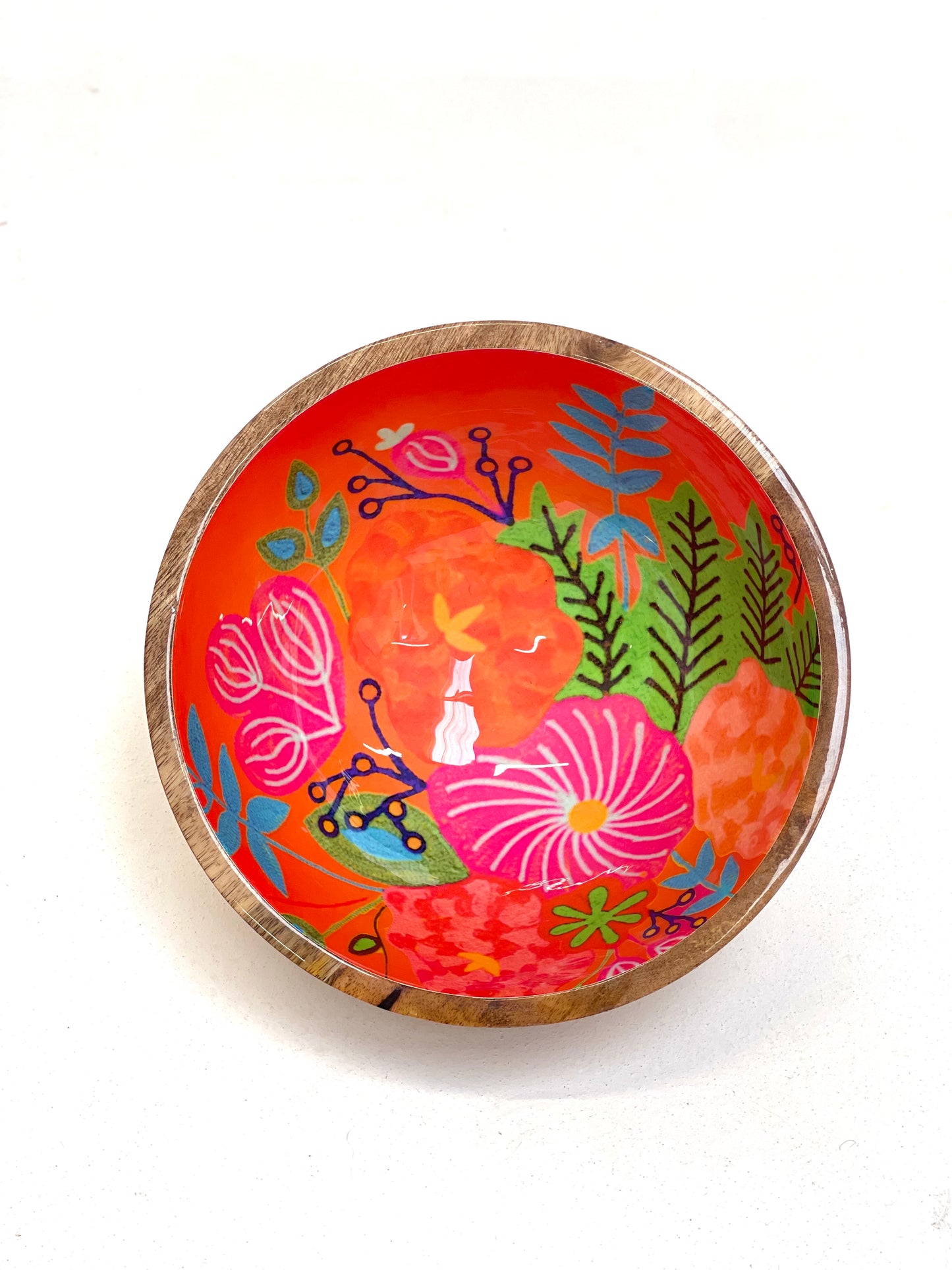 Ibiza Floral Bowl Large Orange