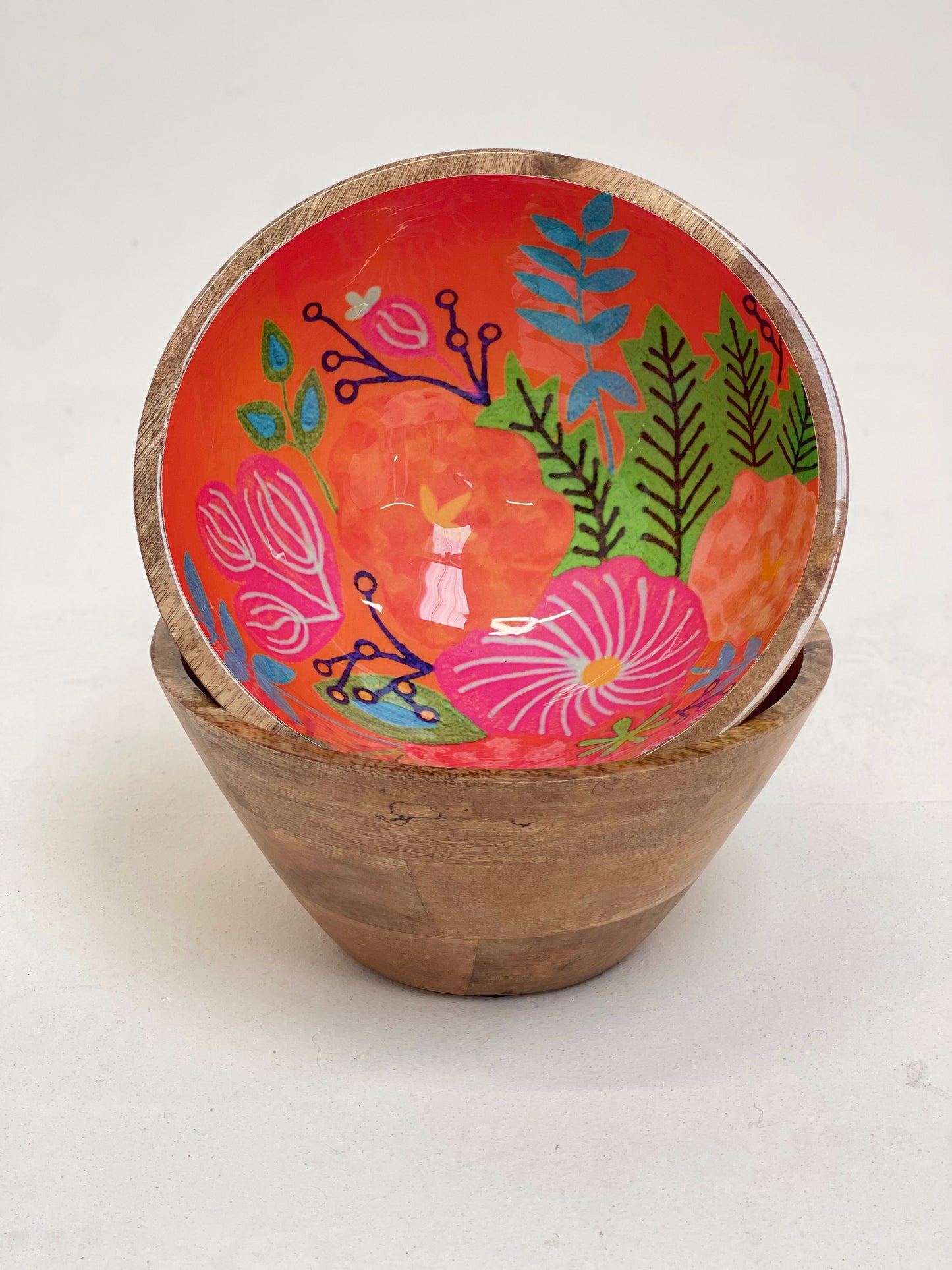 Ibiza Floral Bowl Large Orange