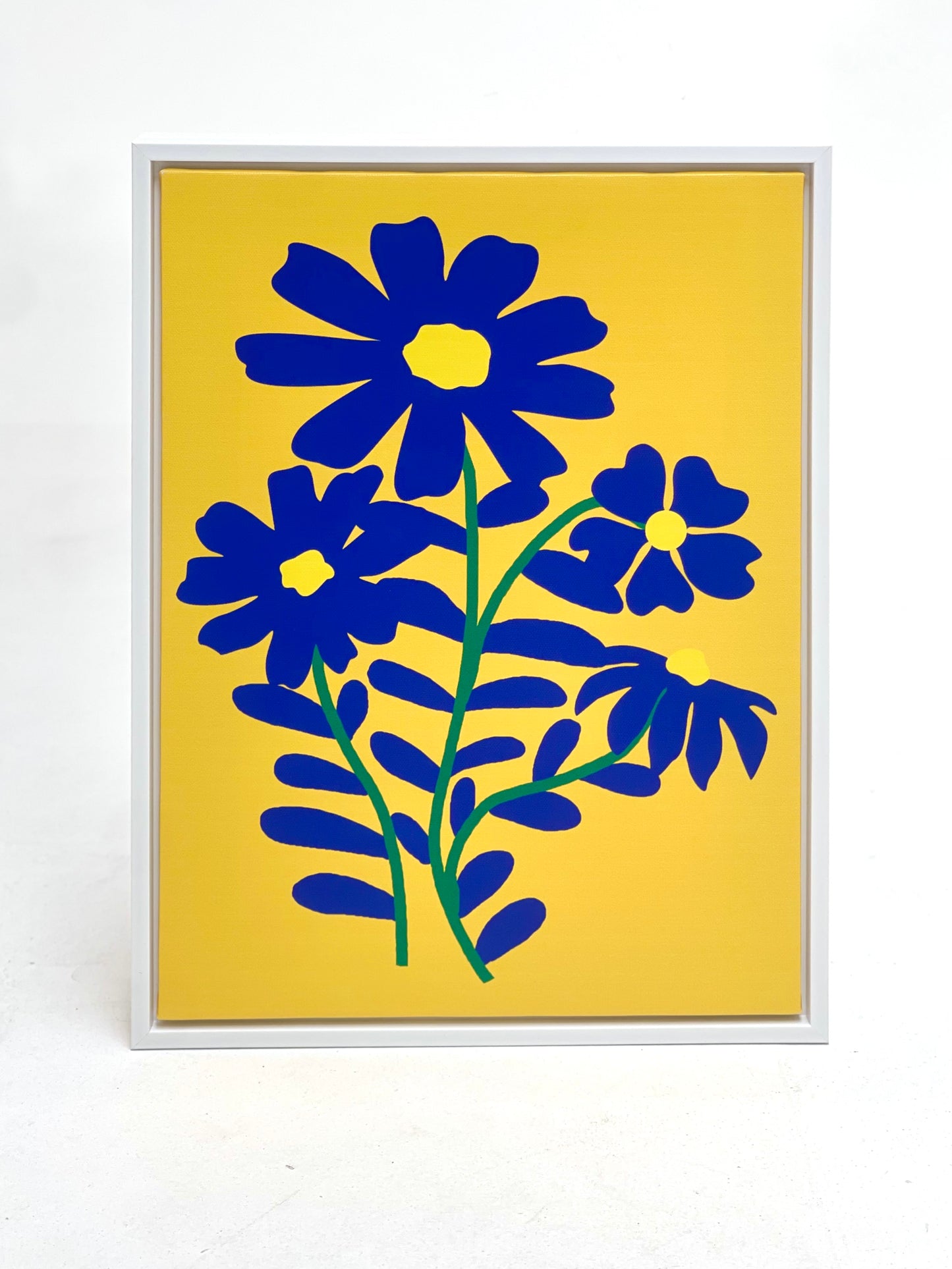 Ibiza Canvas Print Yellow & Blue