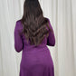 Sophia Drape Front Maxi Dress In Plum