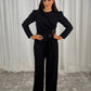 Eva Belted Jumpsuit In Black