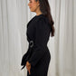 Eva Belted Jumpsuit In Black