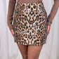 Elsa Sequin Skirt In Leopard