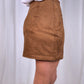 Elsa Faux Suede Skirt In Tan