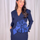 Carla Corsage Waist Dress In Navy