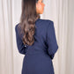 Carla Corsage Waist Dress In Navy