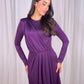 Sophia Drape Front Maxi Dress In Plum