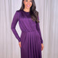 Sophia Drape Front Maxi Dress In Plum