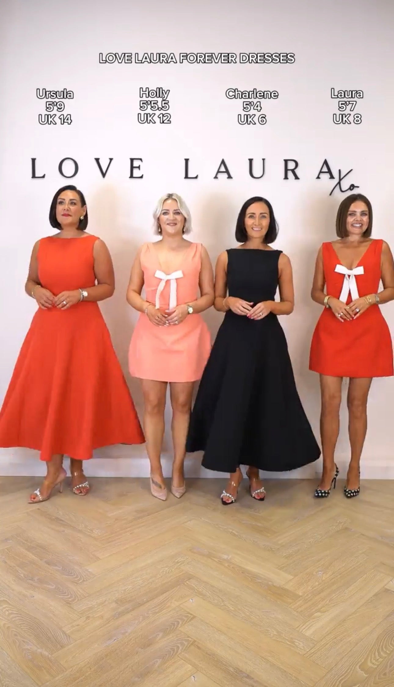 Love Laura Forever Bow Mini Dress In Coral