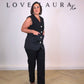 Love Laura Longline Waistcoat In Black