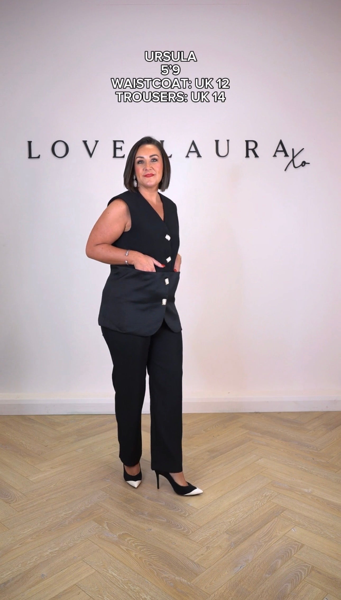 Love Laura Longline Waistcoat In Black