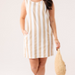 Kiera Stripe Dress In Coffee