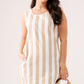 Kiera Stripe Dress In Coffee