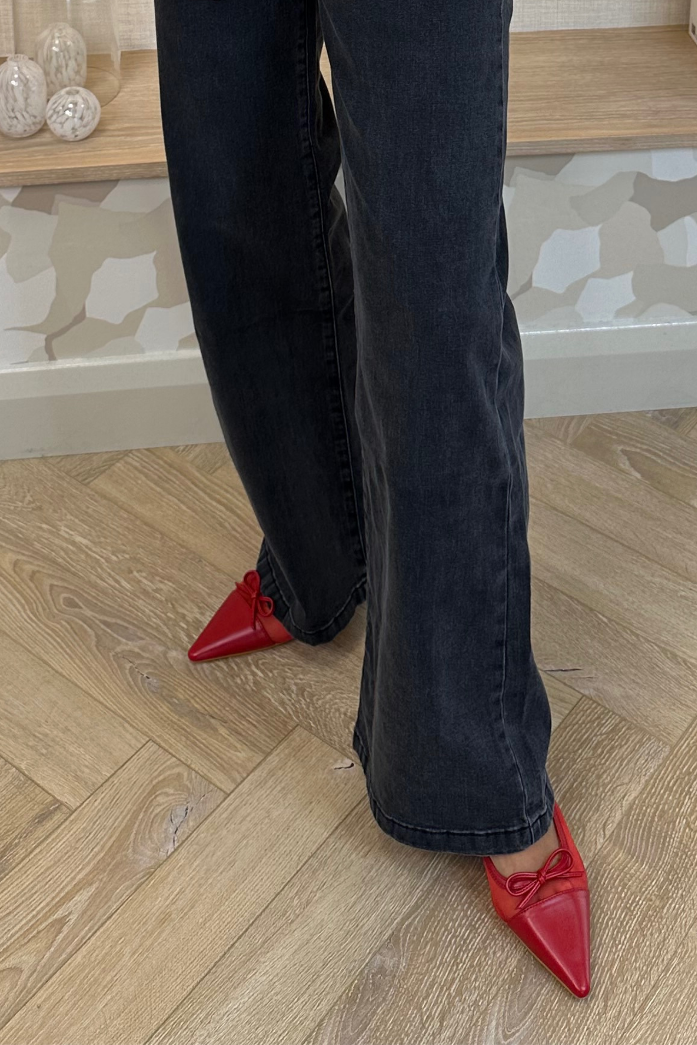 Sadie Bow Detail Heel In Red