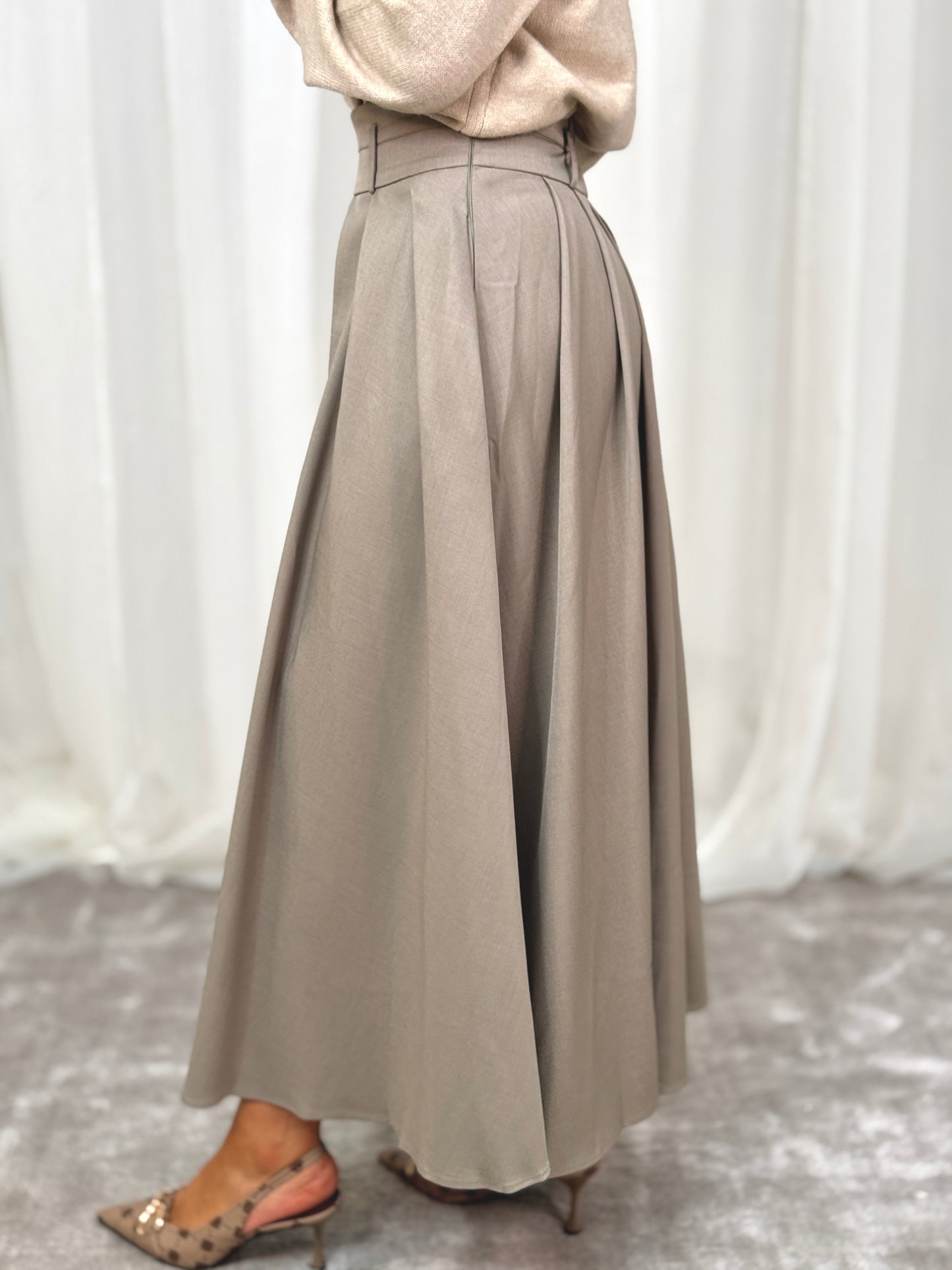 Willow Maxi Skirt In Taupe