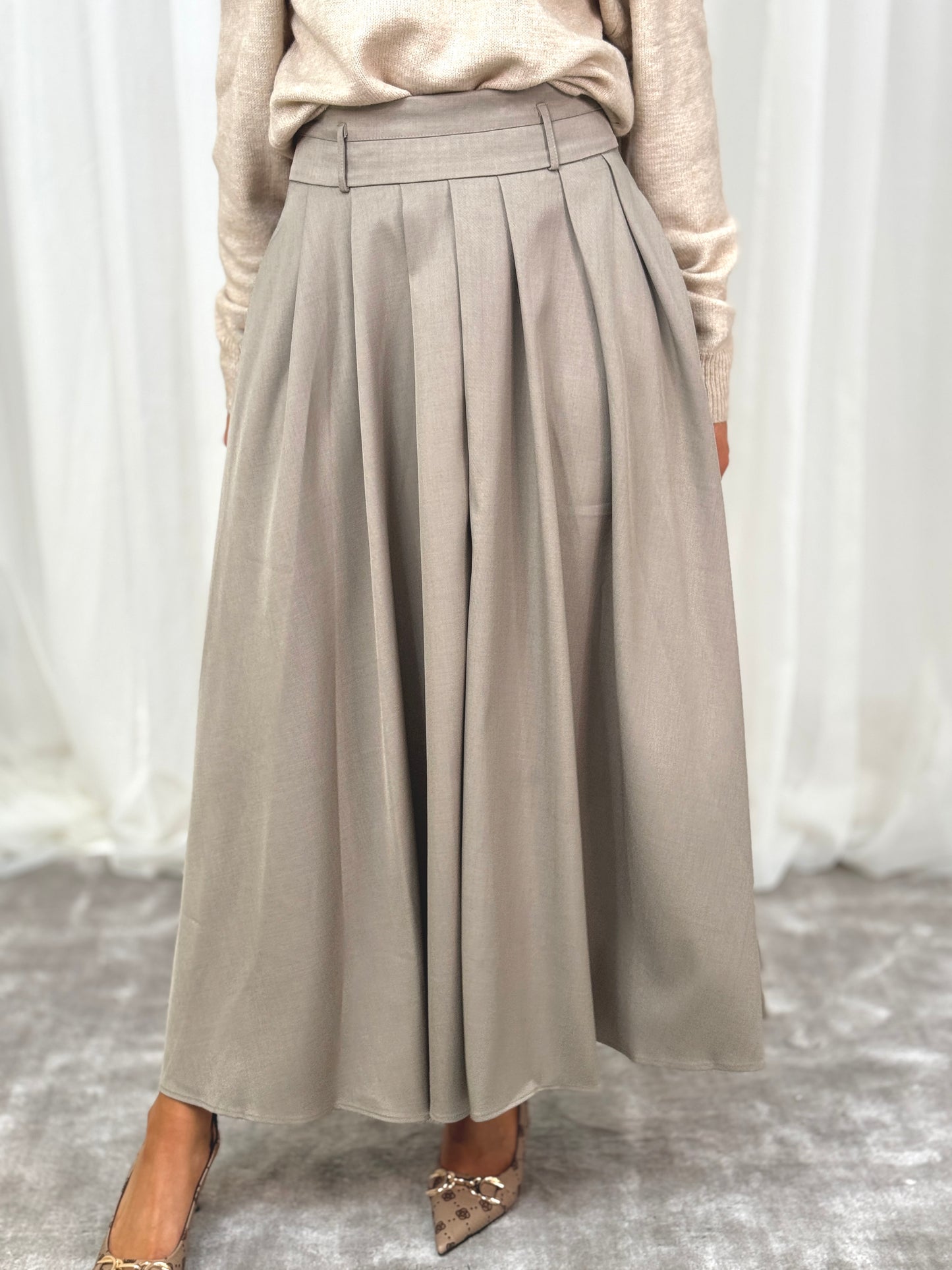 Willow Maxi Skirt In Taupe