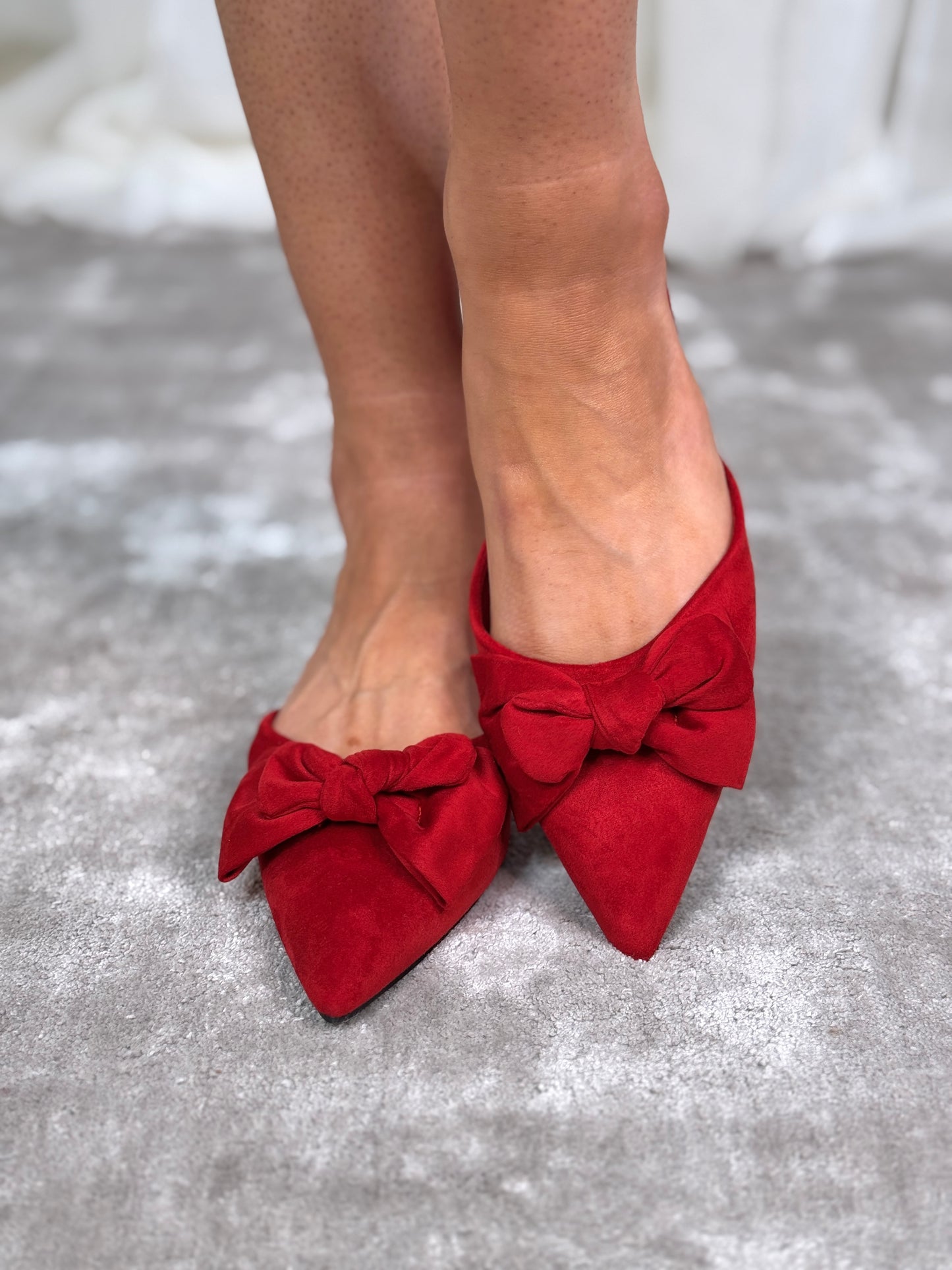 Sadie Slingback Flats In Red