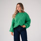 Iris Cable Knit Jumper In Green