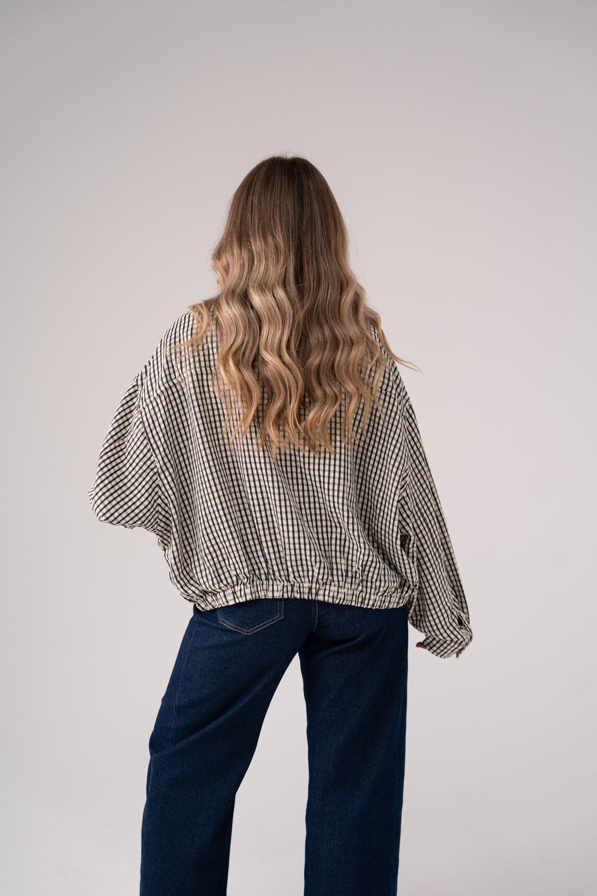 Iris Check Jacket In Monochrome