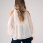 Iris Cold Shoulder Drape Top In Cream