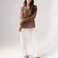 Iris Embroidered Pocket Blouse In Chocolate