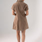 Iris Faux Suede Dress In Taupe
