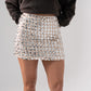 Iris Multi Sequin Skirt In Neutral