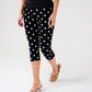 Iris Polka Dot Capri Leggings In Black