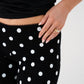 Iris Polka Dot Capri Leggings In Black