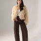 Iris Textured Coat In Taupe
