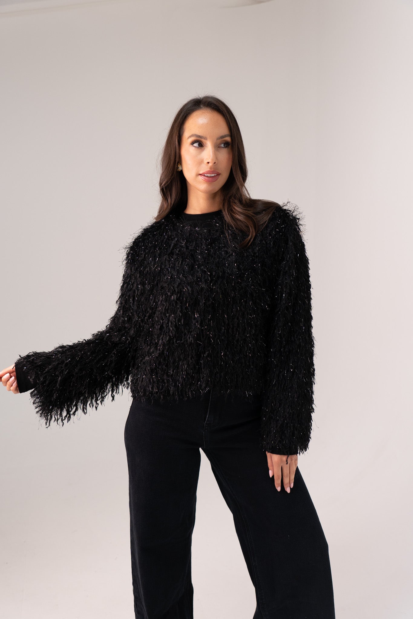 Iris Textured Jacket In Black