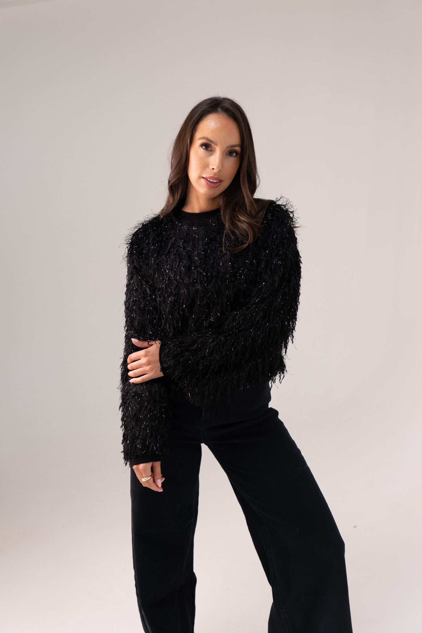 Iris Textured Jacket In Black