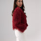 Iris Textured Jacket In Red