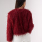 Iris Textured Jacket In Red