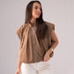 Iris Sleeveless Zip Jacket In Brown