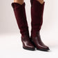 Izzy Bi Material Western Boots In Wine