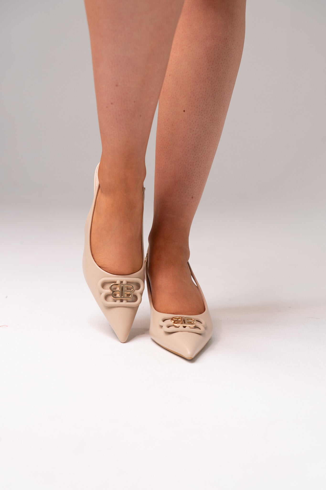 Izzy Buckle Slingback In Neutral