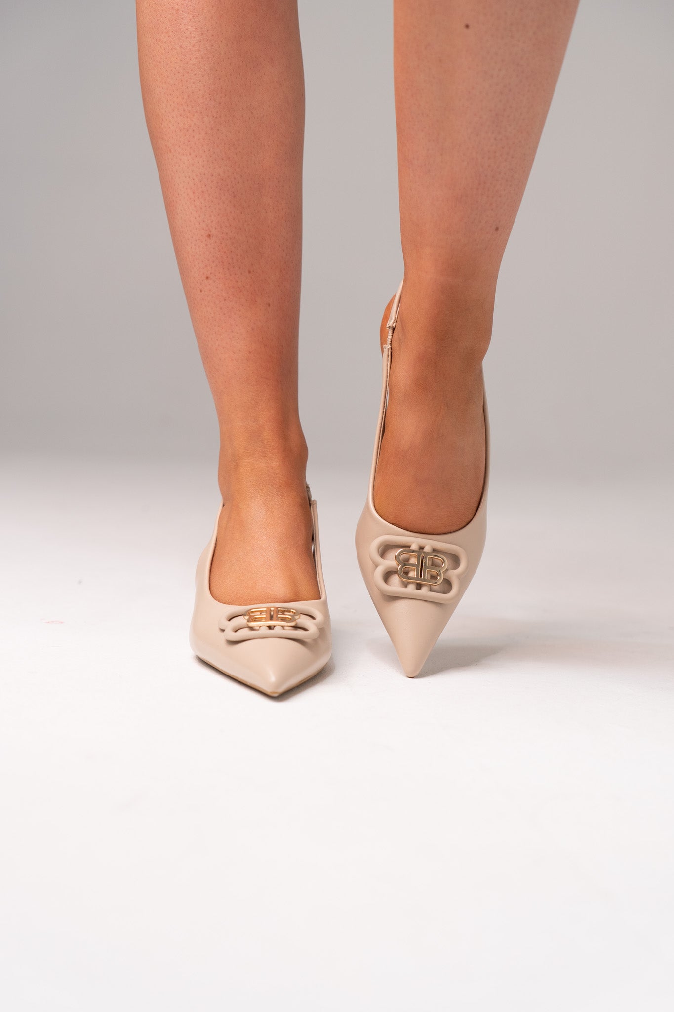 Izzy Buckle Slingback In Neutral