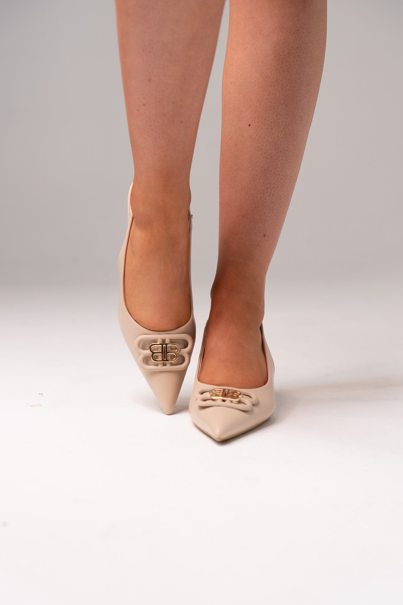 Izzy Buckle Slingback In Neutral