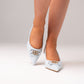 Izzy Buckle Slingback In Pale Blue