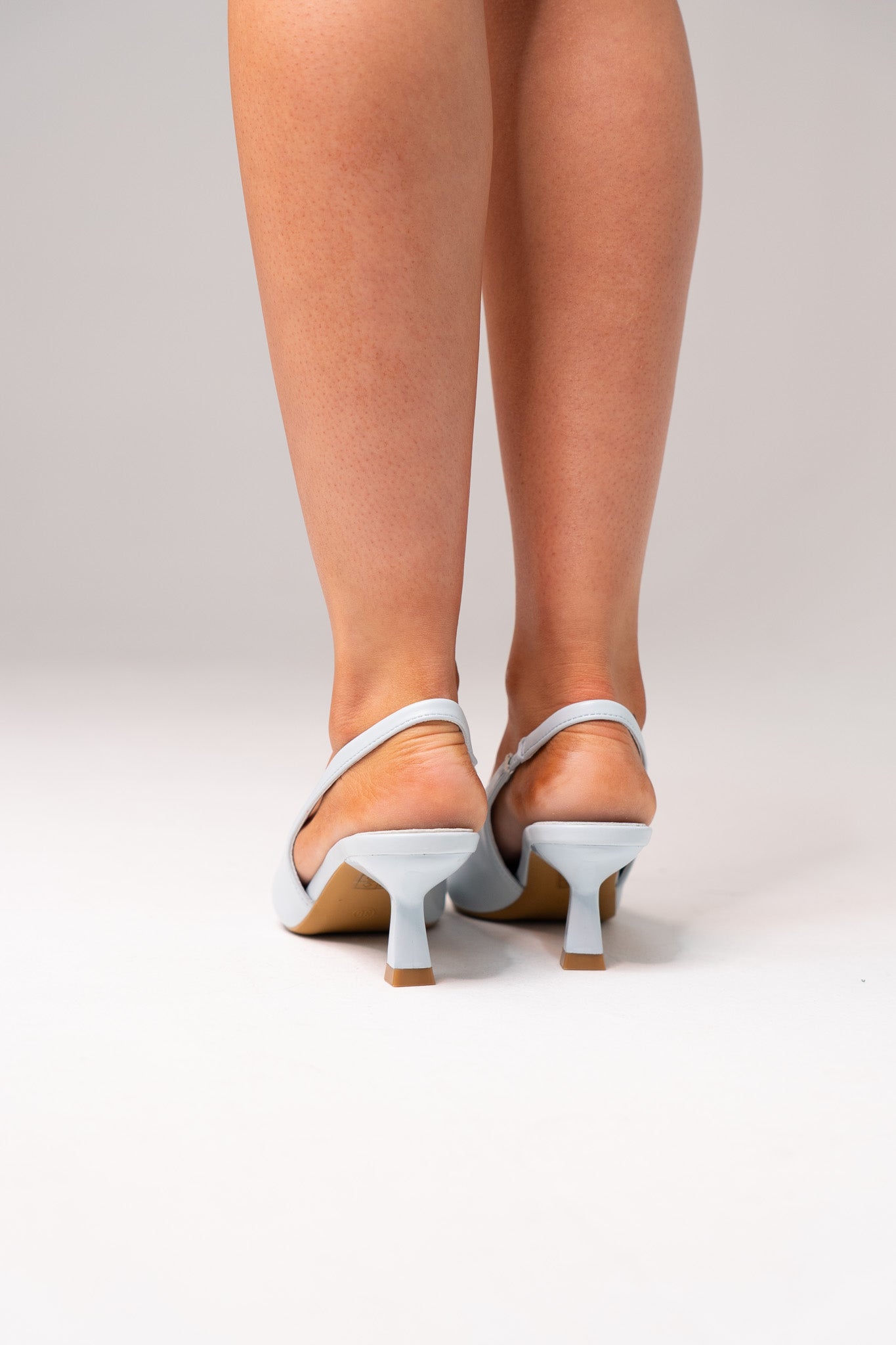 Izzy Buckle Slingback In Pale Blue