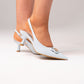 Izzy Buckle Slingback In Pale Blue