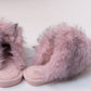 Izzy Faux Fur Slippers In Pink