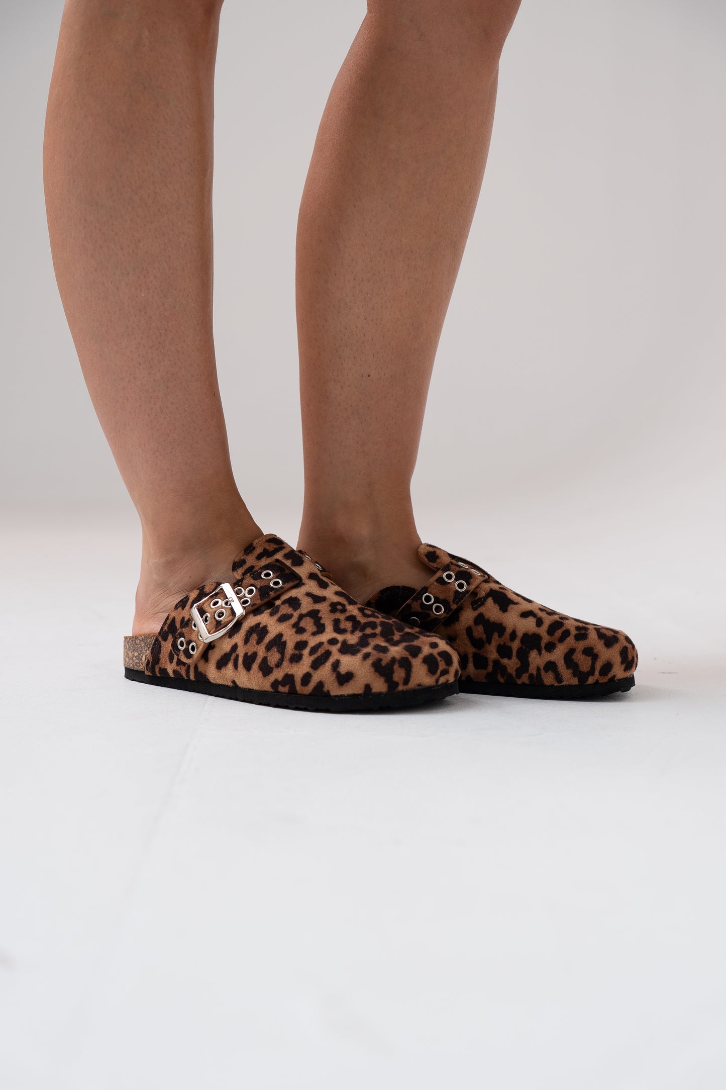 Izzy Faux Suede Mule In Leopard