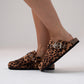Izzy Faux Suede Mule In Leopard