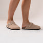 Izzy Faux Suede Mule In Neutral
